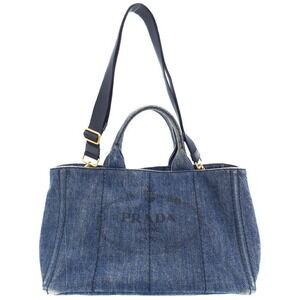 Prada Canapa Denim Handbag Bag